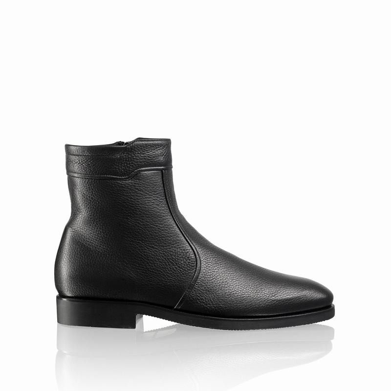 Russell & Bromley Reheat Zip Boots With Fur Mens Black [MIX690IN]